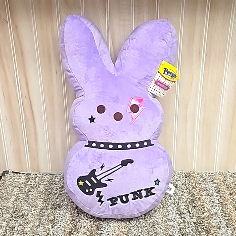 Peeps Plush Bunny • Purple •15" Tall • Embroidered • Emo • Rock • Punk • NWT